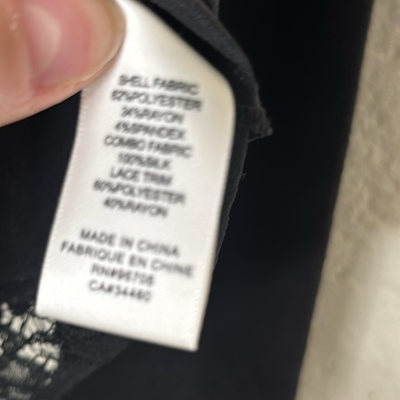 NWOT REBECCA TAYLOR Silk Lace Trim Pullover Layered Sweater Black Size Small - Picture 7 of 9